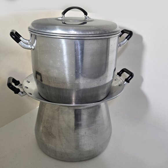 NEW Thai Traditional Crocodile Brand Aluminum Cookware Pot Steamer Pot 24cm - Picture 1 of 14